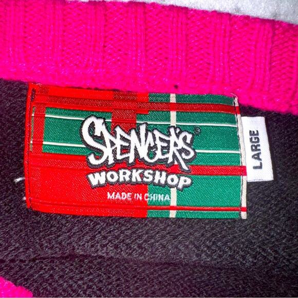 Women’s Spencer’s Ghost Face Light-up Pink Sweater with Sounds size Large *Read* - Picture 3 of 7